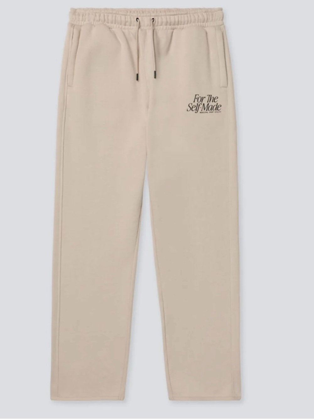 MUNICIPAL Self Made Straight Leg Sweatpants Silver Lining Medium NWT